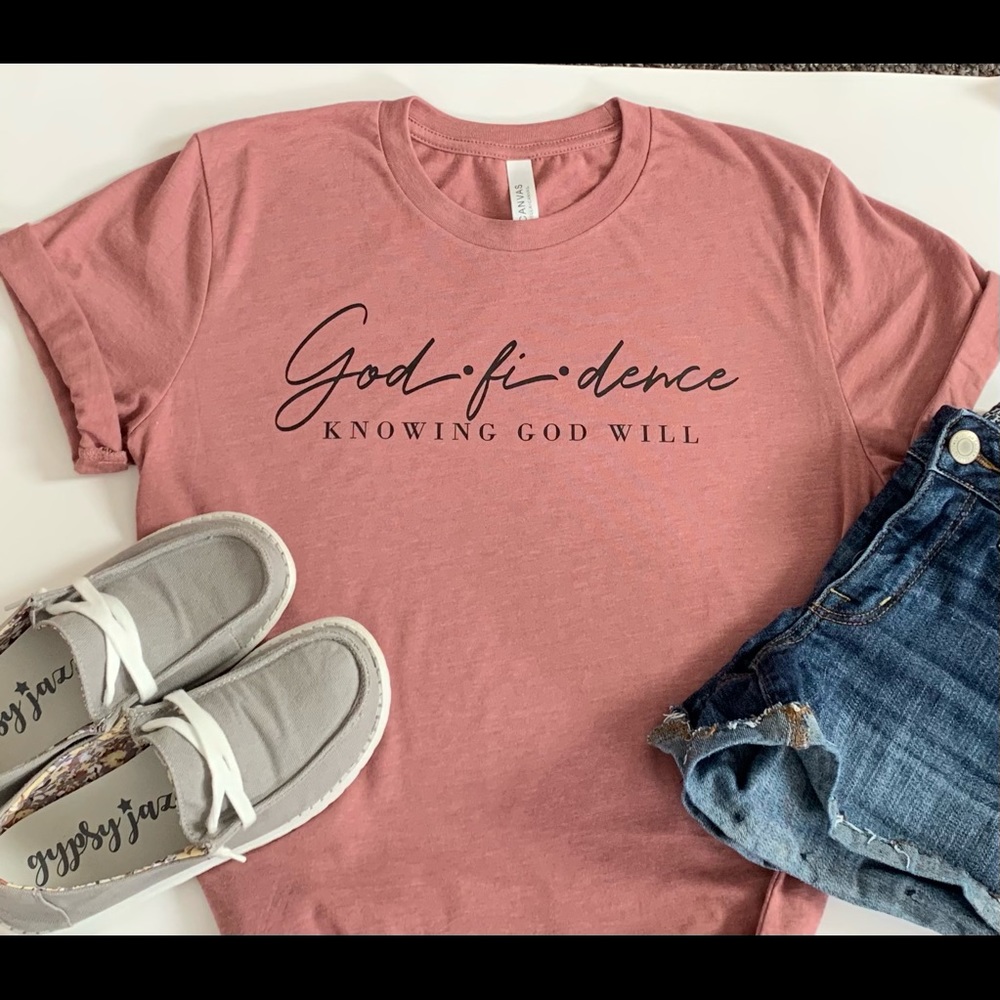 Godfidence Knowing God Will Short Sleeve T-Shirt New